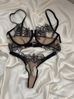 2 piece noire dentelle